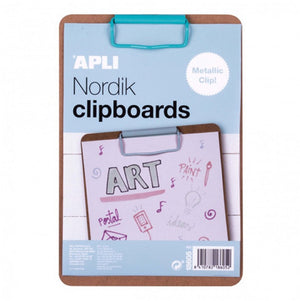 Apli kids klembord hout a5 blauw - stevig schrijfplankje voor kinderen.