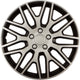 Versaco wieldoppen dakar zilver zwart 14 inch - set (4 stuks)