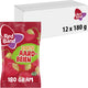 Red band aardbeien gesuikerde snoep - zoete fruitsmaak - 12x180g