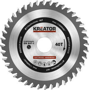 Kreator krt020436 zaagblad hout 235mm 40t