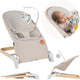 Lionelo lilac wipstoel - schommelstoel – wipper - 3 verstelbare rugstanden – hypoallergene bamboebekleding – plat opvouwbaar – zacht kussen – afneembare speelboog – 3-puntsgordel – antislip – lichtgewicht – vanaf geboorte – en12790 gecertificeerd