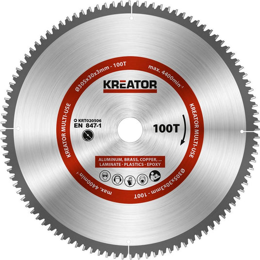 Kreator krt020506 zaagblad hout - 305mm100t
