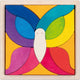 Goki puzzelmozaïek - vlinder - 17x17x3cm - 15 delen - 2 jaar
