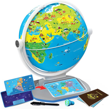 Gear2play orboot explorer interactieve wereldbol – spelenderwijs de wereld ontdekken – incl. app 3d beelden - educatief