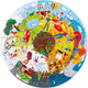 Bigjigs vier seizoenen ronde vloerpuzzel.