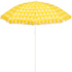 Mica decorations heart strandparasol - h180 x ø160 cm - geel