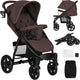 Lionelo buggy annet plus – lichtgewicht inklapbaar – grote massieve wielen met vering – inclusief voetenzak, klamboe bekerhouder – verstelbare rugleuning voetsteun – wandelwagen vanaf de geboorte tot 22 kg – kinderwagen