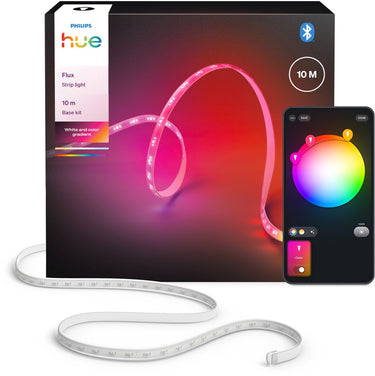 Philips hue flux led strip 10 m, chromasync™ - technologie. gekleurd en helder, natuurlijk wit licht - 2000 lumen