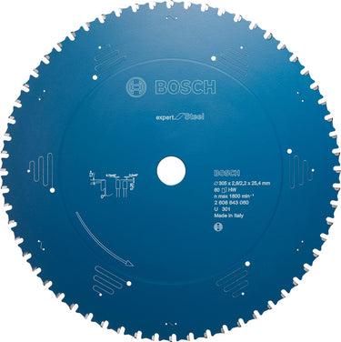 Bosch circular saw blade expert for steel 305 x 25,4 x 2,2 mm, 60