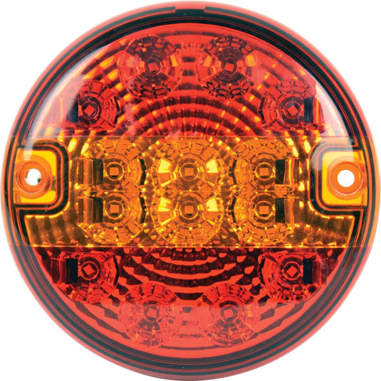 Carpoint led achterlicht – 12 24 volt - 3 functies - remlicht, richtingaanwijzer achterlicht – schroefbevestiging voor gemonteerde aansluitdraden - diameter 140mm