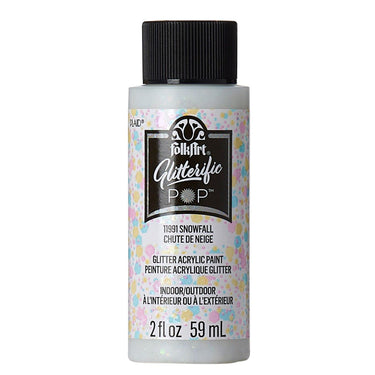 Folkart • glitterific pop acrylic paint snowfall 59ml