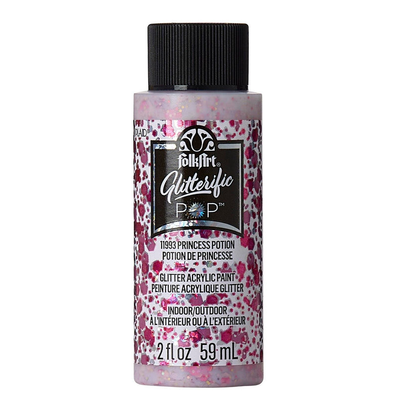 Load image into Gallery viewer, Folkart • glitterific pop acrylic paint princess potion 59ml
