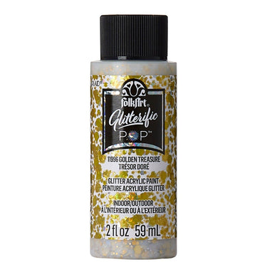 Folkart • glitterific pop acrylic paint golden treasure 59ml
