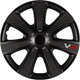 wieldoppen VR Carbon 14 inch ABS zwart set van 4