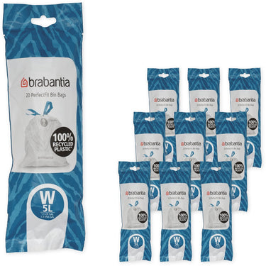 Brabantia perfectfit vuilniszakken - 5 l - code w - 10 rollen x 20 stuks