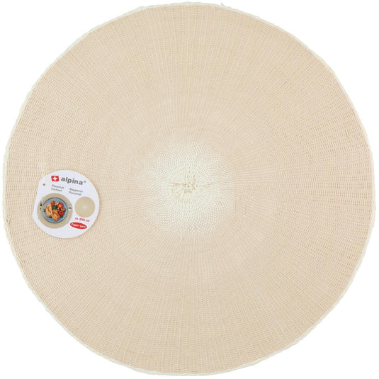 Alpina ronde placemat 38 cm - gevlochten placemat - papiergaren - tafelonderlegger - beige