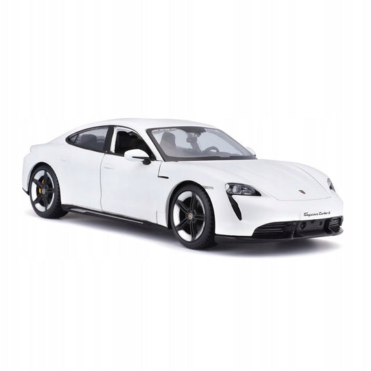 Bburago porsche taycan turbo s 1:24 modelauto wit
