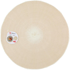 Alpina ronde placemat 38 cm - gevlochten placemat - papiergaren - tafelonderlegger - beige
