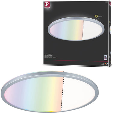 Paulmann led-paneel atria shine backlight rond 420 mm 20w 2200lm rgbw chroom mat dimbaar