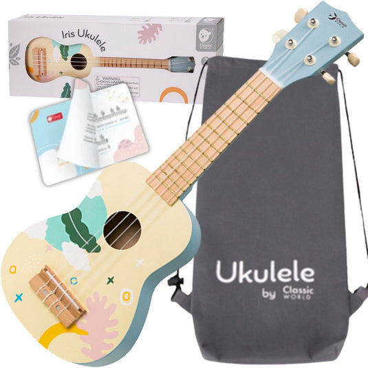 Classic world houten ukelelegitaar voor kinderen blauw - uni