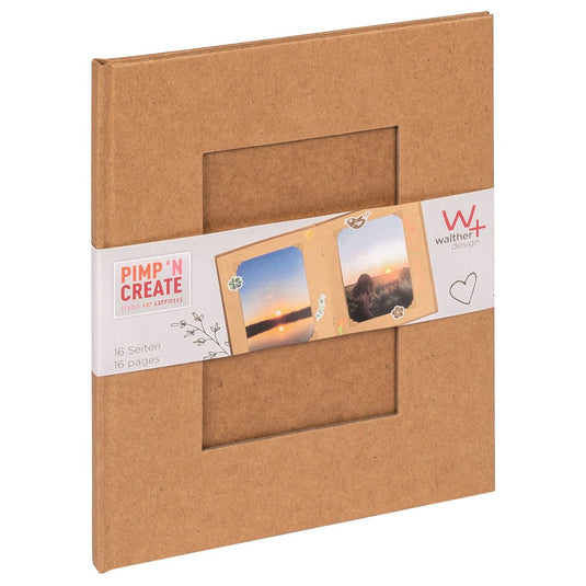 Walther fa-090-p fotoalbum pac - formaat 16,5 x 20 cm - bruin