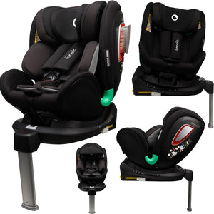 Lionelo antoon plus i-size autostoel 0-18 kg (40-105 cm) - 360° draaibaar - isofix met stabilisatiepoot - adac veiligheidscertificaat - rwf fwf - 5-puntsgordel - sips zijbescherming - verstelbare hoofdsteun rugleuning