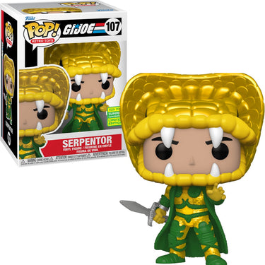 Funko pop! g.i. joe - serpentor #107 - 2022 san diego comic-con exclusive