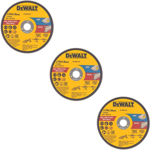 Dewalt dt20592 doorslijpschijf rvs metaal 76 mm ve=3