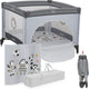 Lionelo bonnie kinderbox - kinderbed - tot 15 kg -zijwanden van luchtige gaas - ruime speelruimte - systeem voor snel in- en opvouwen - meegeleverde draagtas