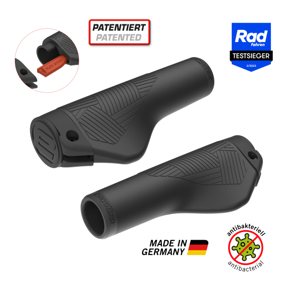Load image into Gallery viewer, Ergotec handvatten eg-active flex lang lang zwart
