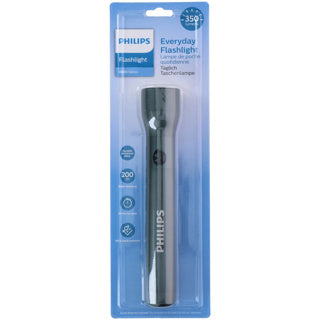 Philips zaklamp - sfl4003t 10 - led-zaklamp - incl. 6 aa-batterijen - 350 lumen - zwart - ipx4 waterdicht - draagbare lamp