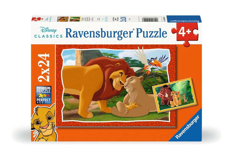 Load image into Gallery viewer, Ravensburger puzzel the lion king - twee puzzels - 24 stukjes - kinderpuzzel
