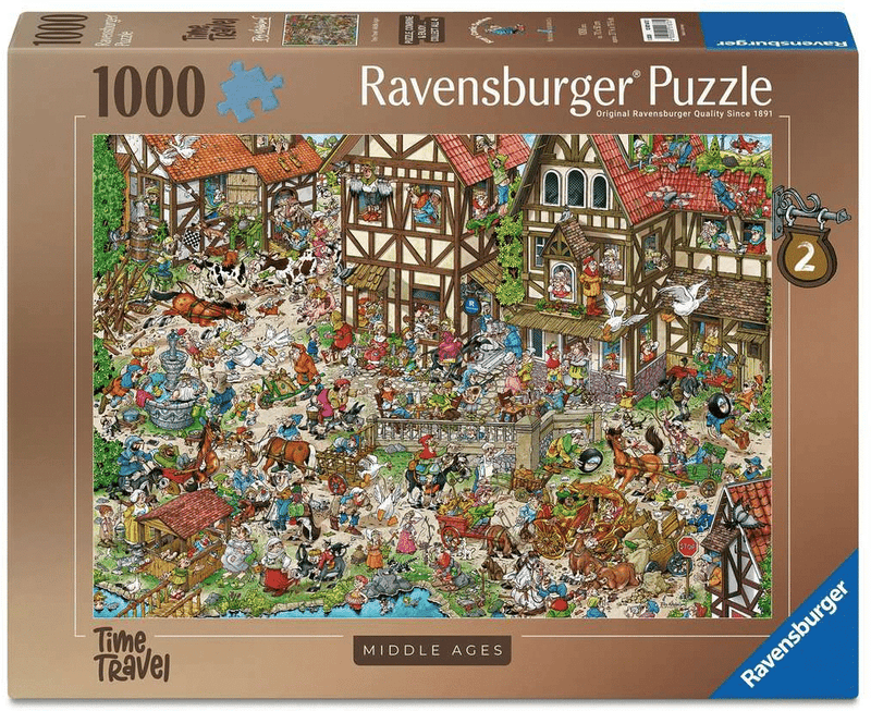 Load image into Gallery viewer, Ravensburger ray's comic series - time travel 2 - middle ages - 1000 stukjes legpuzzel

