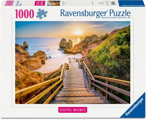 Ravensburger - houten trap naar praia do camillo - legpuzzel - 1000 stukjes