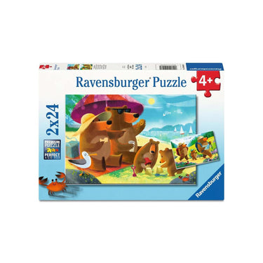 Ravensburger puzzel bear family vacations 2x24 stukjes