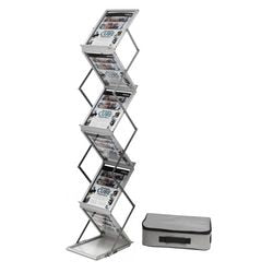 Folderhouder deflecto de36100 zilver 6 compartimenten