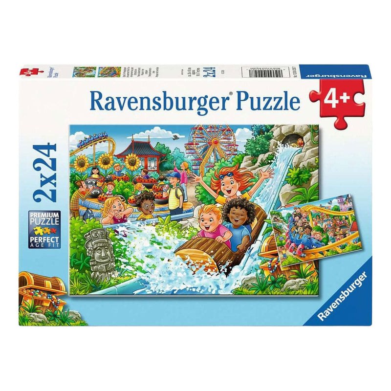 Afbeelding laden in galerijviewer, Ravensburger – pretpark – kinderpuzzel – 2 x 24 stukjes
