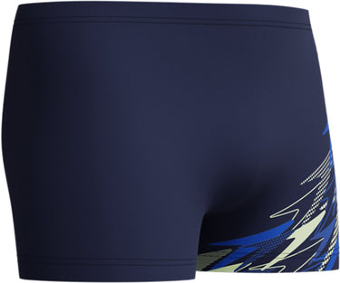 Speedo medley logo aquashort heren - strakke zwemshort heren - vormvaste zwemboxer heren - sportzwembroek heren met trekkoord - marine blauw - xs