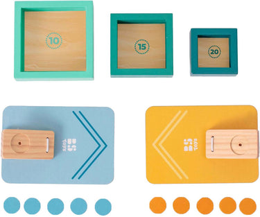 Bs toys slingerspel - educatief speelgoed - tafelspel - fsc hout - geschikt vanaf 6 jaar - 2 spelers