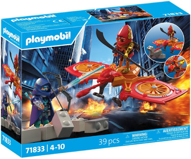 Playmobil | helden | heldendrone tegen boze ninja | speelgoed vanaf 5 jaar | cadeau voor kinderen | met drone speelfiguren voor avontuurlijke rollenspellen | 71833