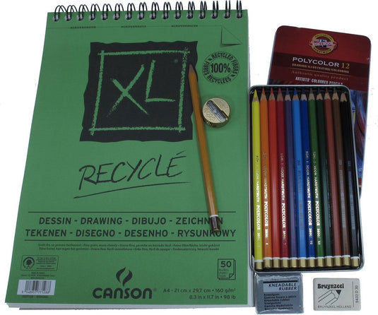 Canson album recycled papier xl - 160gram - a4 - 50 vellen