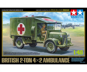Tamiya modelbouwpakket militaire voertuigen - 32605 british 2-ton 4x2 ambulance - austin k2 y plastic - 1:48 - modelbouw