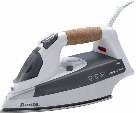 Ariete 6232 droog- stoomstrijkijzer - rvs zoolplaat - 2200 watt- 300ml - grijs