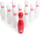 Bs toys bowling kegelspel - actiespel - bowlingset kinderen - spelletjes voor kinderen - hout - kinder speelgoed 4 jaar - rood wit - 10 kegels - kinderspeelgoed - cadeau kind