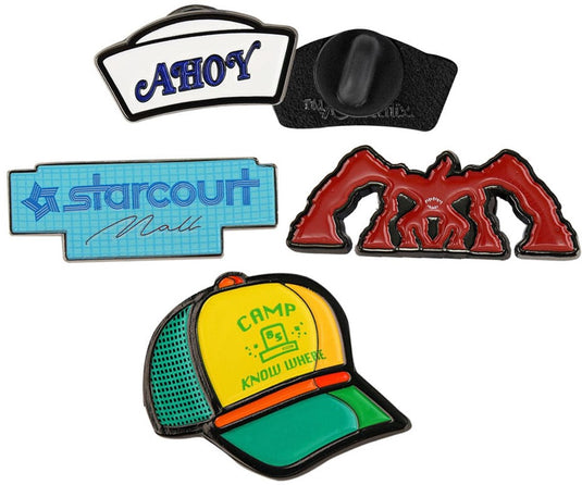 Cinereplicas stranger things pins - 4-pack officieel gelicentieerde badges