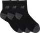 New balance active qtr socks 3 pack unisex sportsokken - black 47-50