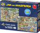 Jan van haasteren - safari storm - 2-in-1 puzzel - 2 x 1000 stukjes puzzel - legpuzzel