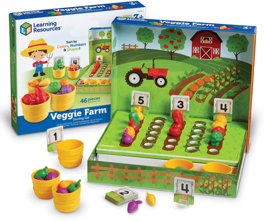 Learning resources veggie farm - groenteboer sorteerset - 1+