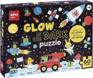 Apli kids puzzel - glow in the dark ruimtevaart