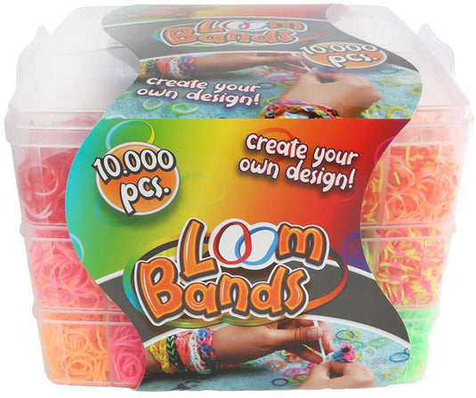 Loom bands stapelbox 3laags 10000 bands 23x19x16cm